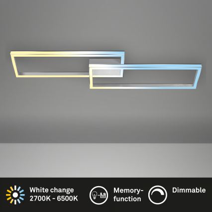 Briloner 3761019 - LED stmievateľné stropné svietidlo LED/45W/230V 2700-6500K matný chróm + diaľkové ovládanie