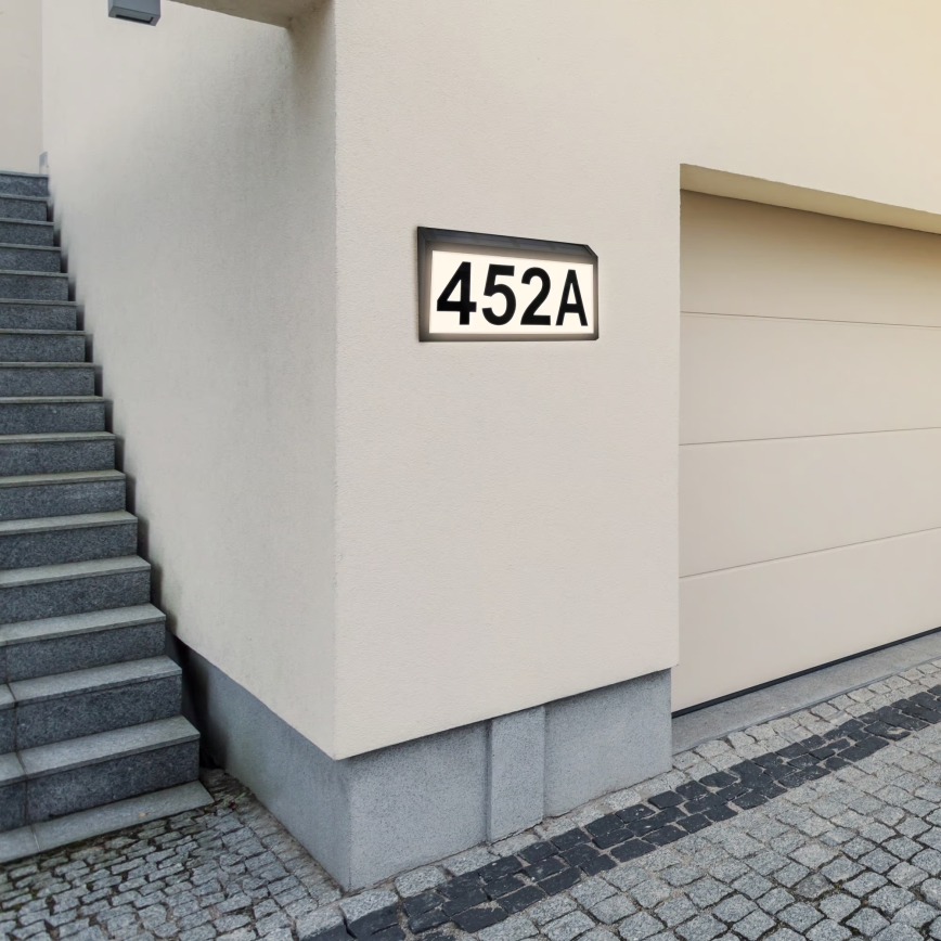 Briloner 3797015 - LED solárne domové číslo LED/0,5W/1,2V 1200 mAh IP44