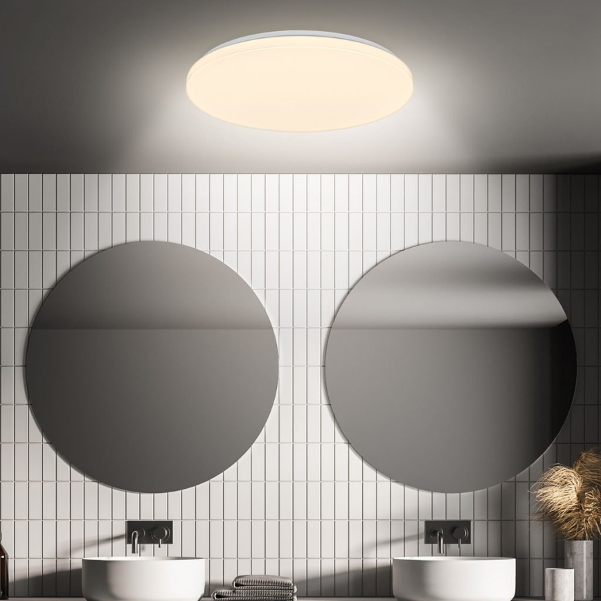 Briloner 3827-016 - LED kúpeľňové stropné svietidlo so senzorom WALK LED/13W/230V IP54 priemer 27 cm biela