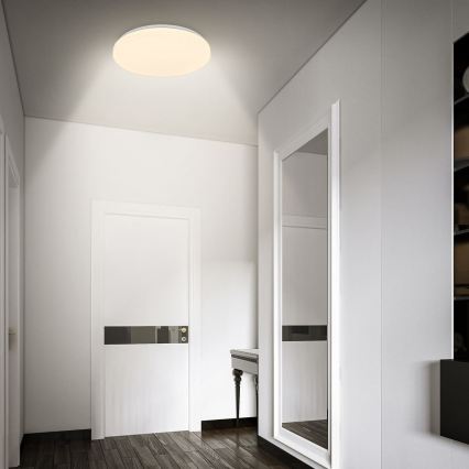Briloner 3827-016 - LED kúpeľňové stropné svietidlo so senzorom WALK LED/13W/230V IP54 priemer 27 cm biela
