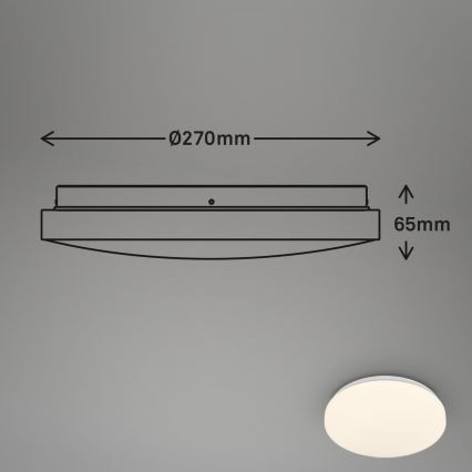 Briloner 3827-016 - LED kúpeľňové stropné svietidlo so senzorom WALK LED/13W/230V IP54 priemer 27 cm biela