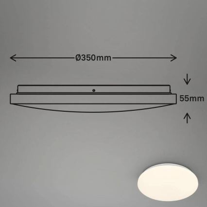 Briloner 3828-016 - LED stropné svietidlo do kúpeľne s pohybovým senzorom WALK LED/24W/230V IP54 pr. 35 cm biela