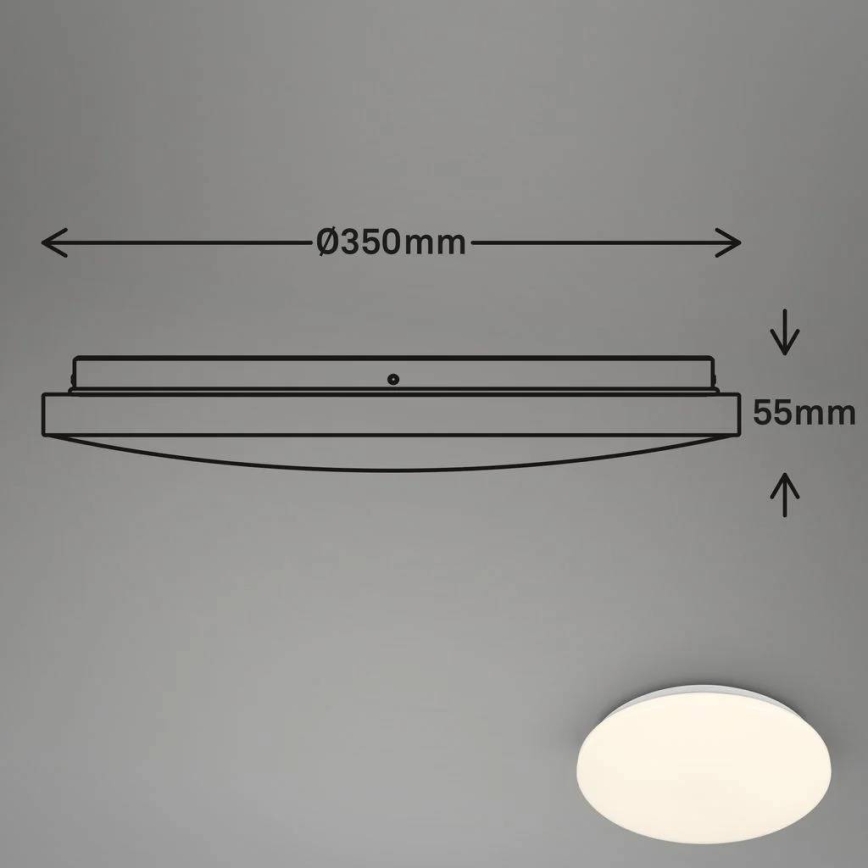 Briloner 3828-016 - LED stropné svietidlo do kúpeľne s pohybovým senzorom WALK LED/24W/230V IP54 pr. 35 cm biela