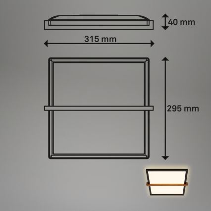 Briloner 3845015 - LED Stropné svietidlo LED/18W/230V 29,5x31,5 cm