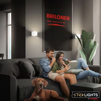 Briloner 3879016 - LED Nabíjacie nástenné svietidlo so senzorom BORRA LED/1,5W/5V 3600 mAh biela