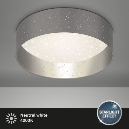 Briloner 3882-014 - LED Stropné svietidlo MAILA STARRY LED/18W/230V šedá/strieborná