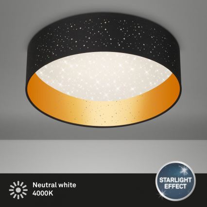 Briloner 3882-015 - LED Stropné svietidlo MAILA STARRY LED/18W/230V čierna/zlatá