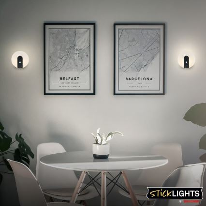 Briloner 3889015 - Nabíjateľné LED nástenné svietidlo s pohybovým a súmrakovým senzorom TARO LED/2,5W/5V 1800 mAh čierne