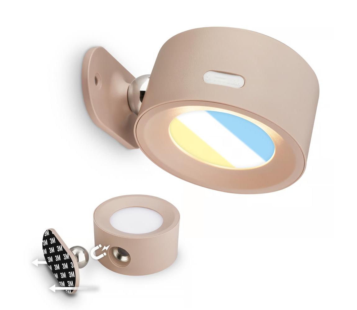 Briloner 3896011 - LED stmievateľné nabíjateľné nástenné svietidlo LED/1,6W/5V 1500 mAh béžová 3896011