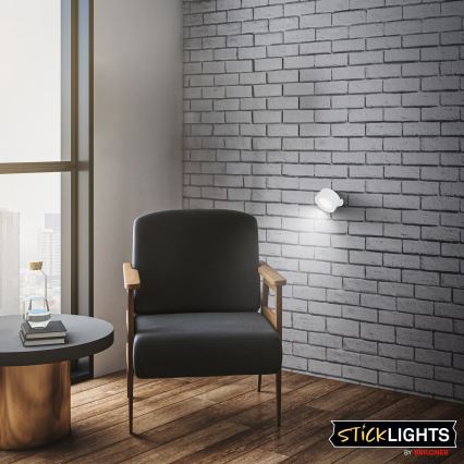 Briloner 3896016 - LED stmievateľné nabíjacie nástenné svietidlo TARI LED/1,6W/5V 1500 mAh biela