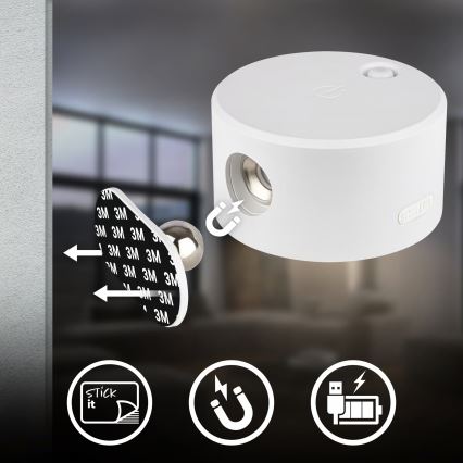 Briloner 3896016 - LED stmievateľné nabíjacie nástenné svietidlo TARI LED/1,6W/5V 1500 mAh biela