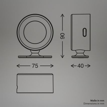 Briloner 3896016 - LED Stmievateľné nabíjacie nástenné svietidlo TARI LED/1,6W/5V 1500 mAh biela