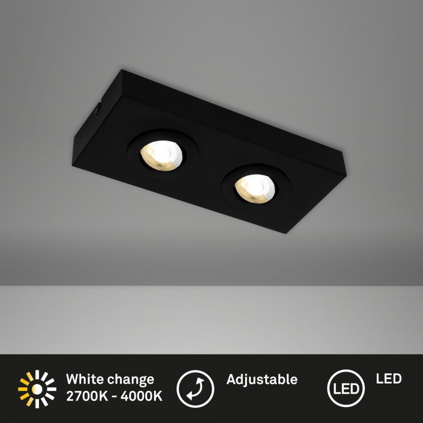 Briloner 3996025 - LED Bodové svietidlo CTS 2xLED/4W/230V 2700/4000K čierna