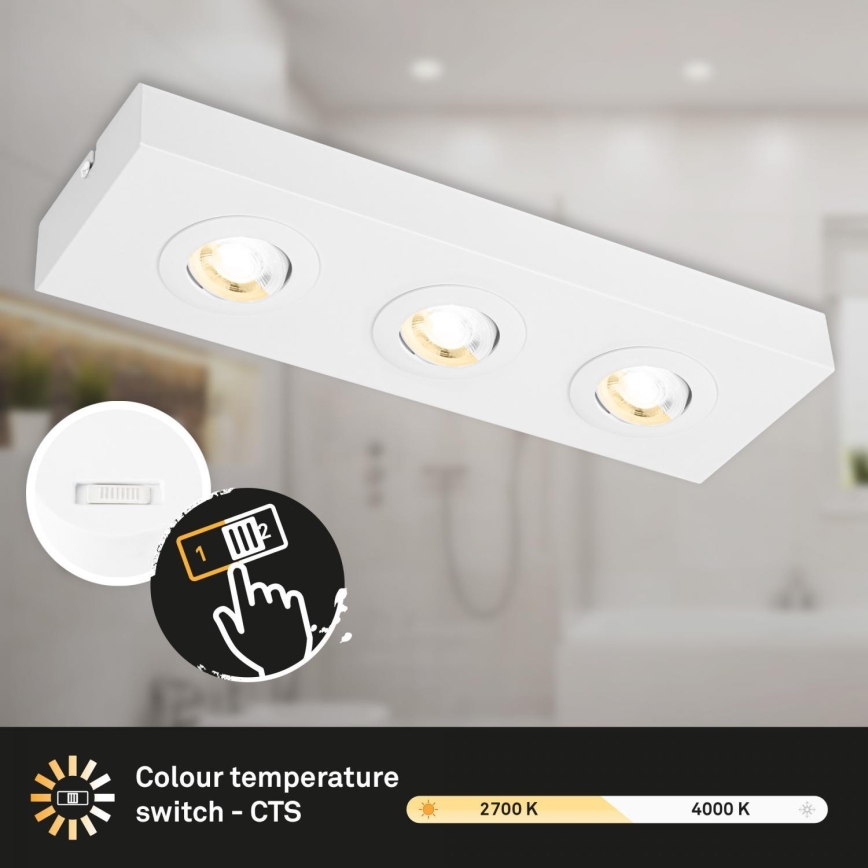 Briloner 3996036 - LED Bodové svietidlo CTS 3xLED/4W/230V 2700/4000K biela