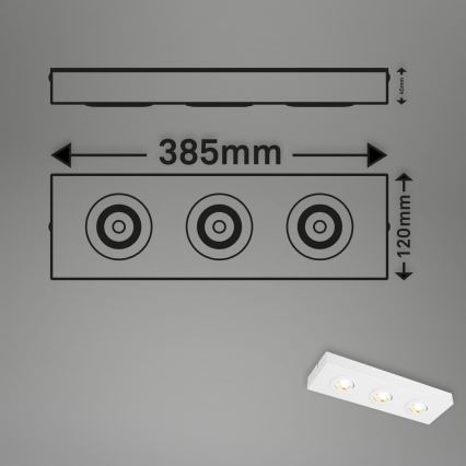 Briloner 3996036 - LED Bodové svietidlo CTS 3xLED/4W/230V 2700/4000K biela