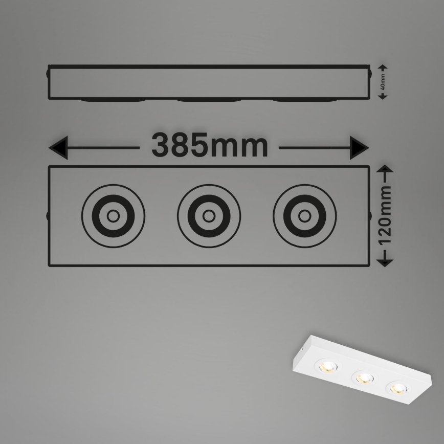 Briloner 3996036 - LED Bodové svietidlo CTS 3xLED/4W/230V 2700/4000K biela
