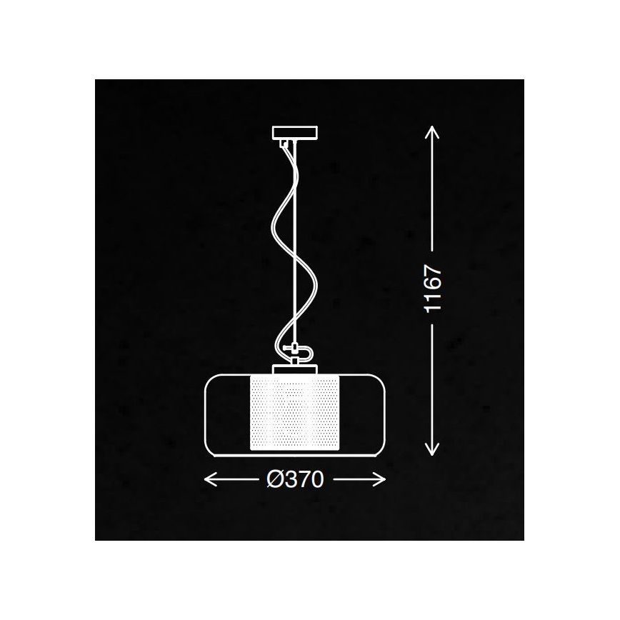 Briloner 4018-014 - Luster na lanku SEVENTIES 1xE27/40W/230V číra