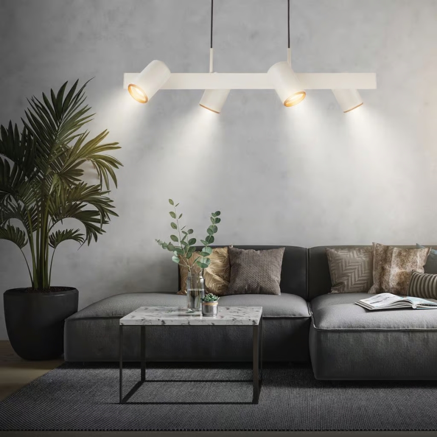 Briloner 4058044 - Luster na lanku ERA 4xGU10/10W/230V krémový