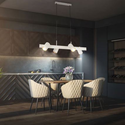 Briloner 4058044 - Luster na lanku ERA 4xGU10/10W/230V krémový