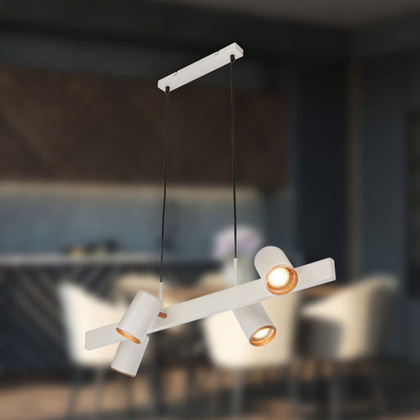 Briloner 4058044 - Luster na lanku ERA 4xGU10/10W/230V krémový