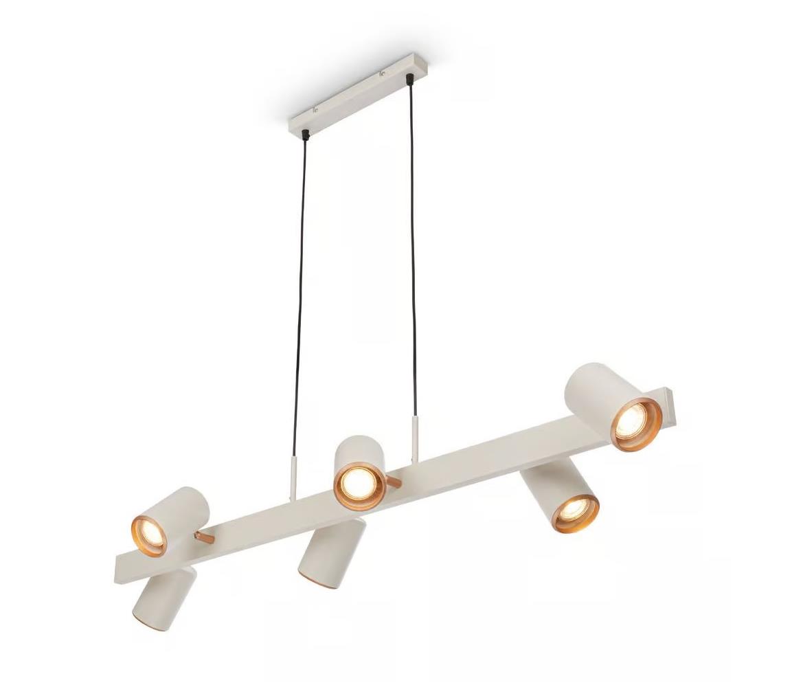 Briloner 4058064 - Závesné svietidlo ERA na lankách 6xGU10/10W/230V krémové 4058064