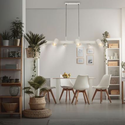 Briloner 4058064 - Závesné svietidlo ERA na lankách 6xGU10/10W/230V krémové