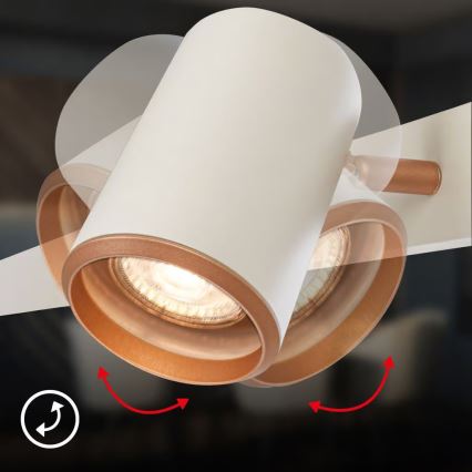 Briloner 4058064 - Závesné svietidlo ERA na lankách 6xGU10/10W/230V krémové