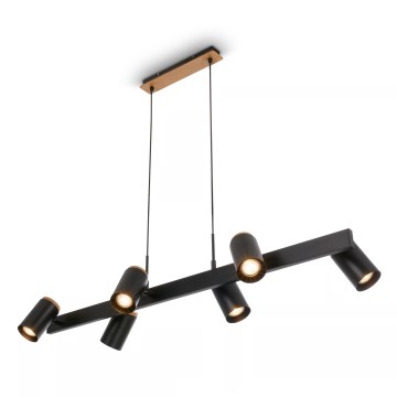 Briloner 4059065 - Závesný luster na lanku ERA 6xGU10/10W/230V čierny