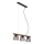 Briloner 4077-035 - Luster na lanku WOOD & STYLE 3xE14/25W/230V kaučukovník