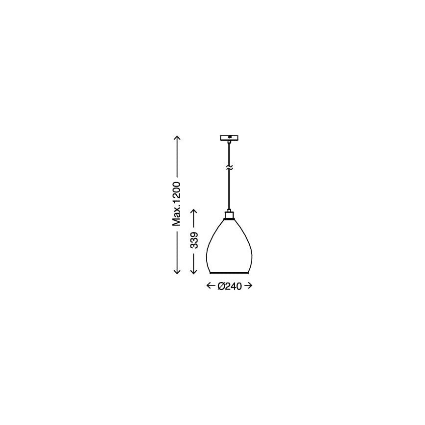 Briloner 4315-017 - Luster na lanku 1xE27/25W/230V