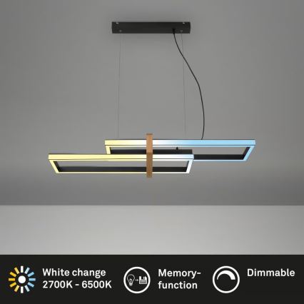 Briloner 4768015 - LED stmievateľný luster na lanku LED/44W/230V 2700-6500K 100 cm + diaľkové ovládanie