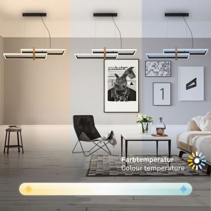 Briloner 4768015 - LED stmievateľný luster na lanku LED/44W/230V 2700-6500K 100 cm + diaľkové ovládanie