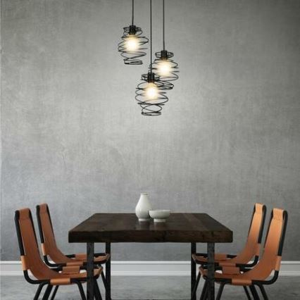 Briloner 4870-035 - Závesné svietidlo na lankách 3xE27/60W/230V