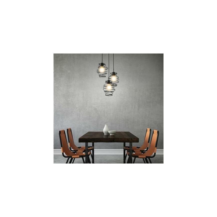 Briloner 4870-035 - Závesné svietidlo na lankách 3xE27/60W/230V