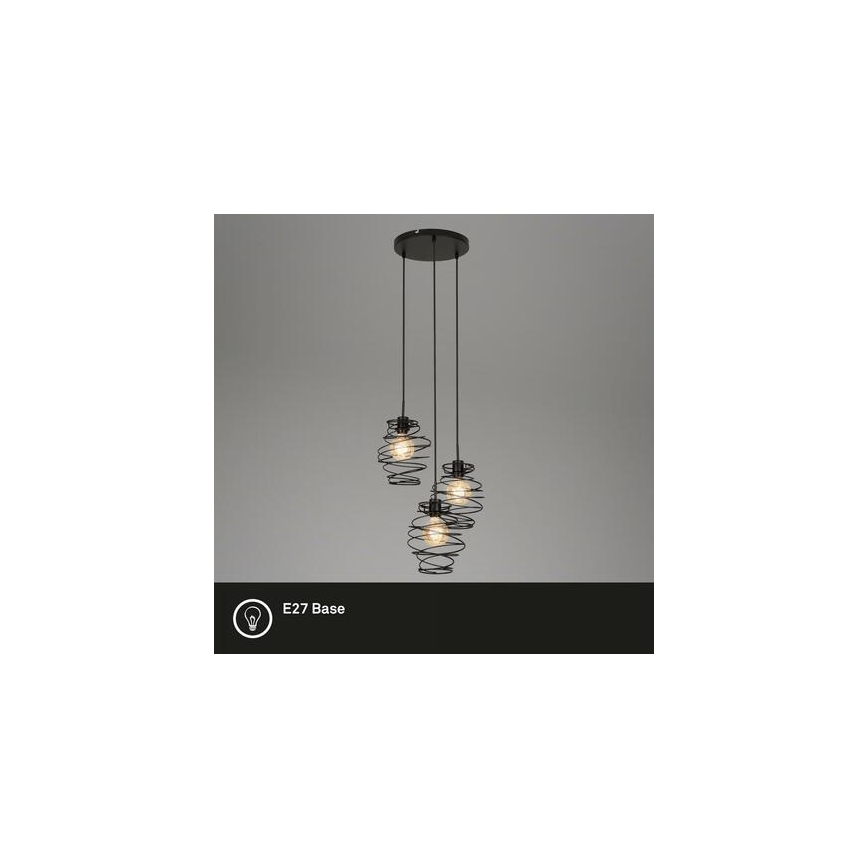 Briloner 4870-035 - Závesné svietidlo na lankách 3xE27/60W/230V