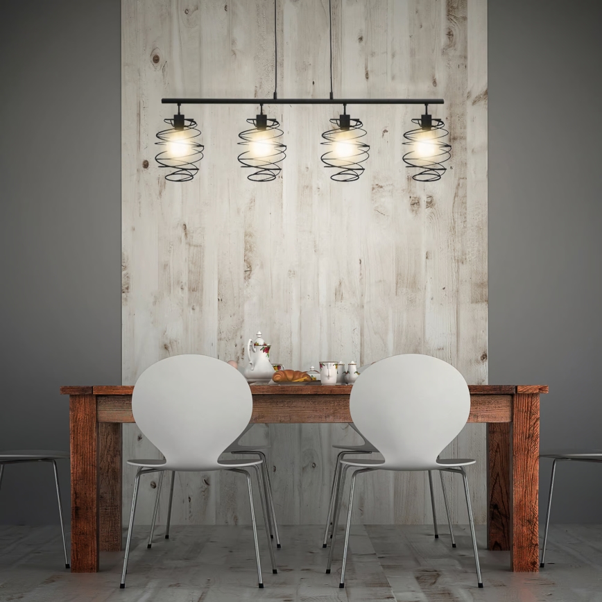 Briloner 4871-045 - Závesný luster na lanku 4xE27/60W/230V