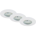 Briloner 6994-036 - Sada 3x LED zapustených kúpeľňových svietidiel LED/5W/230V IP44