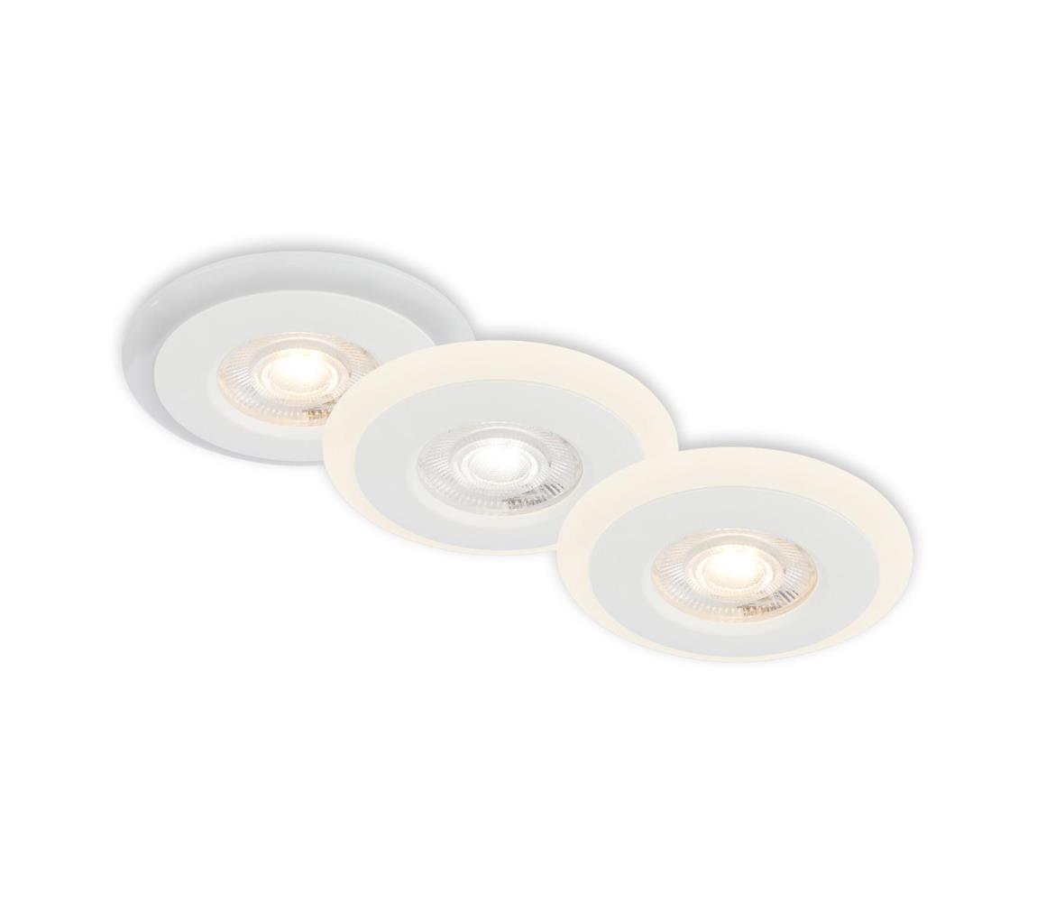Briloner 7039036 - SADA 3x LED kúpeľňové podhľadové svietidlá 3xLED/5W/230V IP44 biela 7039036