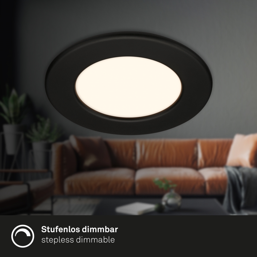 Briloner 7049015 - stmievateľné kúpeľňové podhľadové svietidlo LED/6W/230V 3000K IP44 čierne