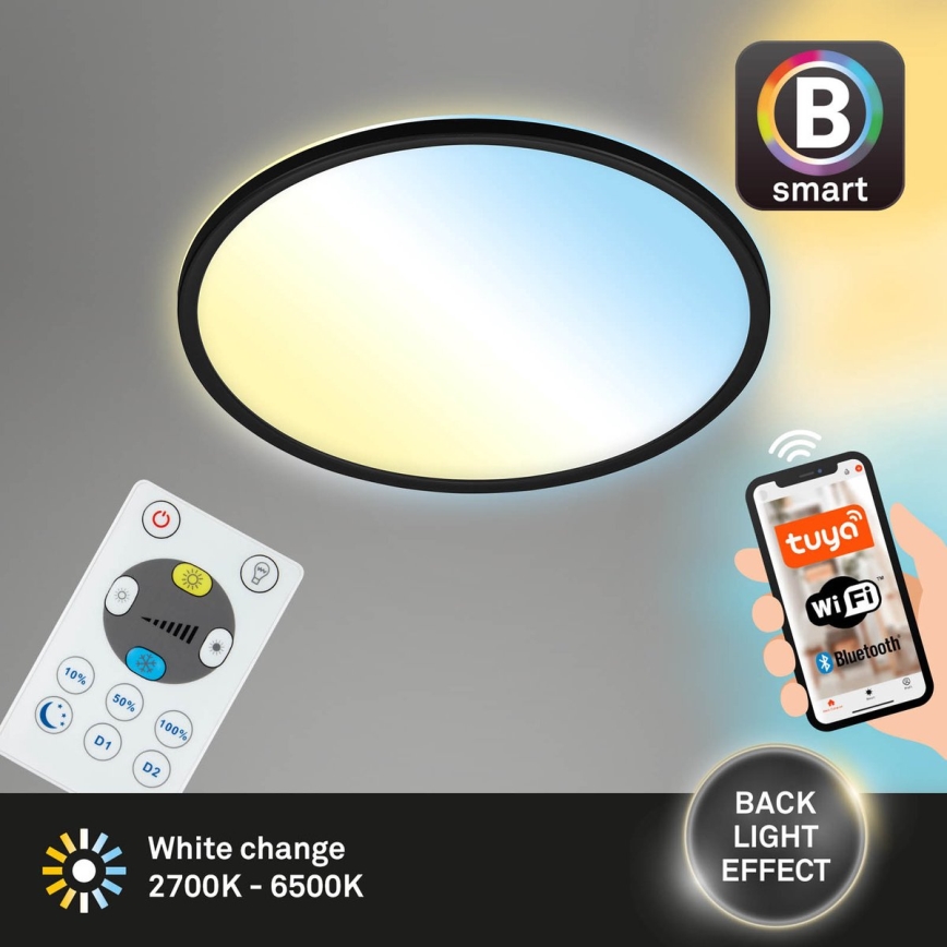 Briloner 7059-015 - LED Stmievateľné stropné svietidlo SLIM LED/22W/230V 2700-6500K Wi-Fi Tuya + diaľkové ovládanie