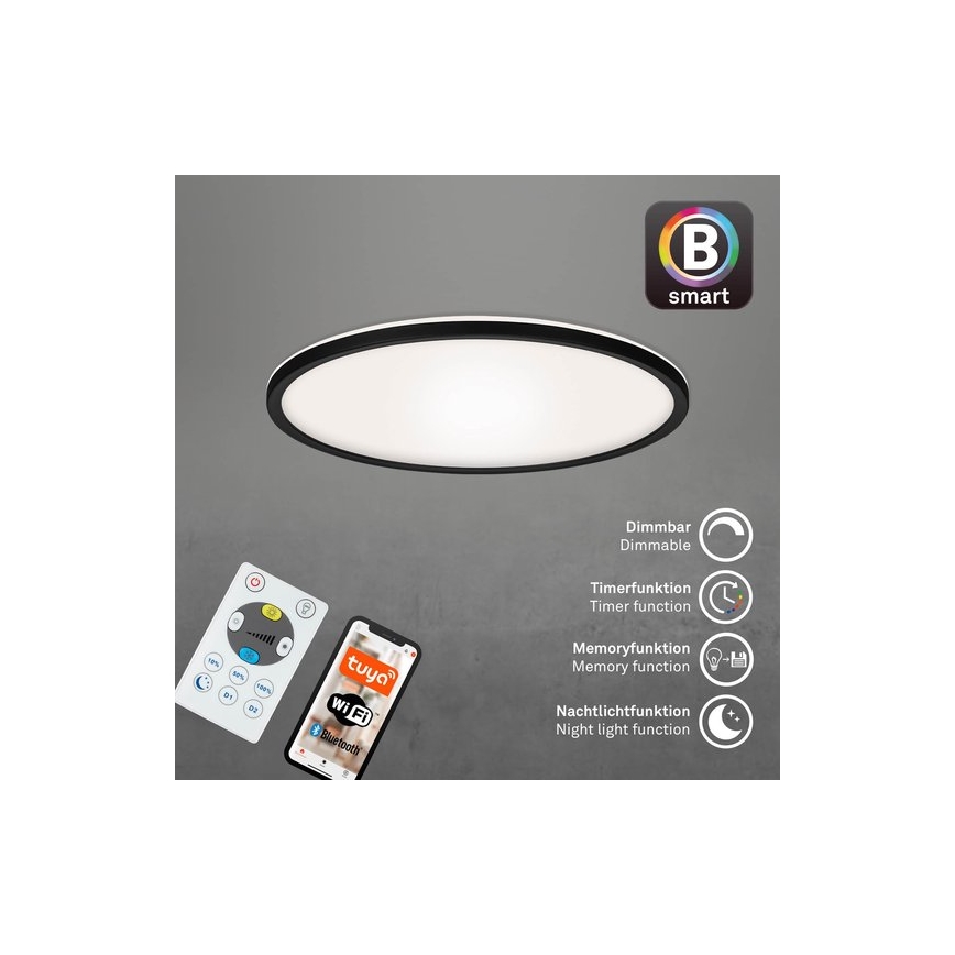 Briloner 7059-015 - LED Stmievateľné stropné svietidlo SLIM LED/22W/230V 2700-6500K Wi-Fi Tuya + diaľkové ovládanie