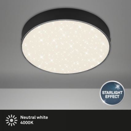 Briloner 7073-415 - LED Stropné svietidlo STAR SKY LED/16W/230V 4000K pr. 21 cm čierna