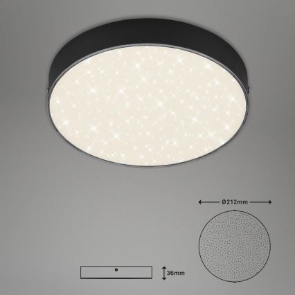 Briloner 7073-415 - LED Stropné svietidlo STAR SKY LED/16W/230V 4000K pr. 21 cm čierna