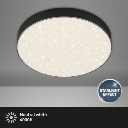 Briloner 7074-415 - LED Stropné svietidlo STAR SKY LED/21W/230V 4000K pr. 28 cm čierna