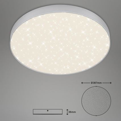 Briloner 7075-414 - LED Stropné svietidlo STAR SKY LED/24,5W/230V 4000K pr. 38 cm strieborná