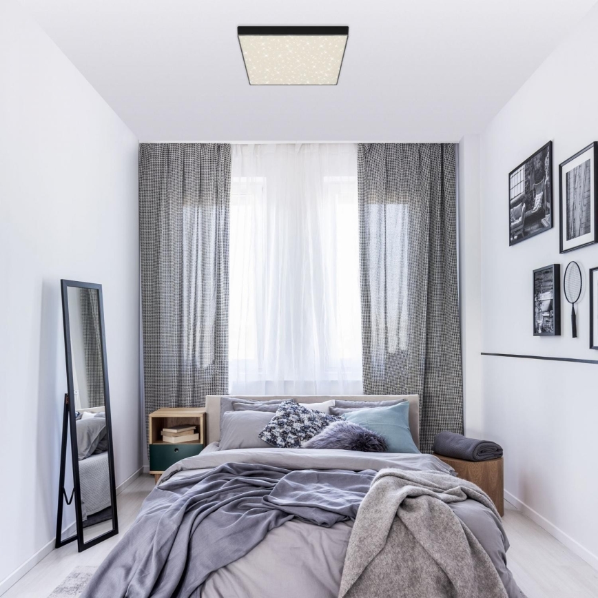 Briloner 7078-415 - LED Stropné svietidlo STAR SKY LED/21W/230V 4000K 28x28 cm čierna