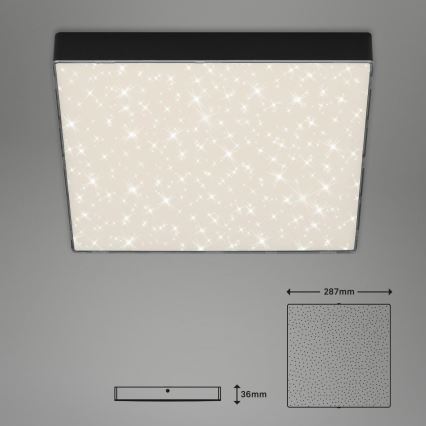 Briloner 7078-415 - LED Stropné svietidlo STAR SKY LED/21W/230V 4000K 28x28 cm čierna