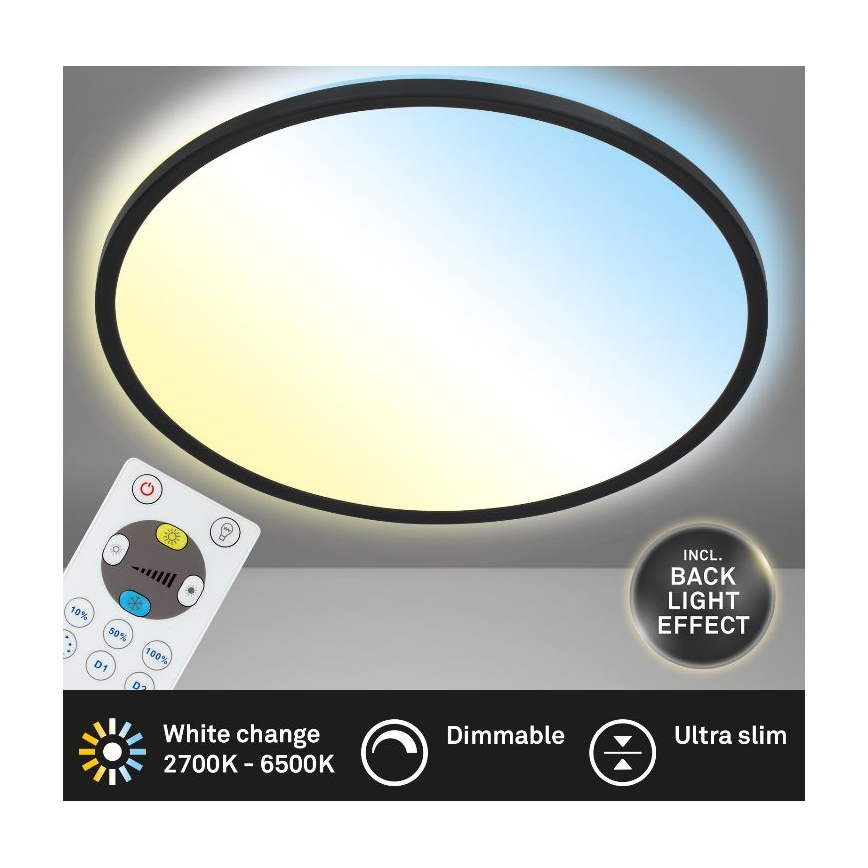 Briloner 7079-015 - LED Stmievateľné stropné svietidlo SLIM LED/18W/230V 2700-6500K + diaľkové ovládanie