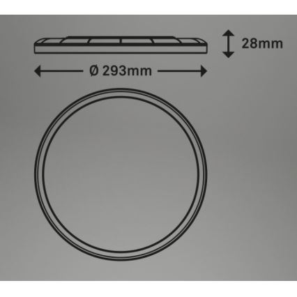 Briloner 7079-016 - LED Stmievateľné stropné svietidlo SLIM LED/18W/230V 2700-6500K + diaľkové ovládanie