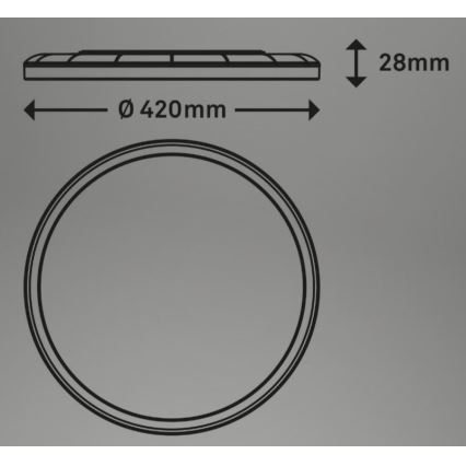 Briloner 7080-015 - LED Stmievateľné stropné svietidlo SLIM LED/22W/230V 2700-6500K + diaľkové ovládanie